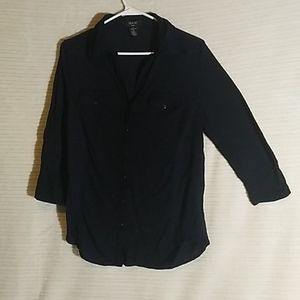 Black, button down shirt.